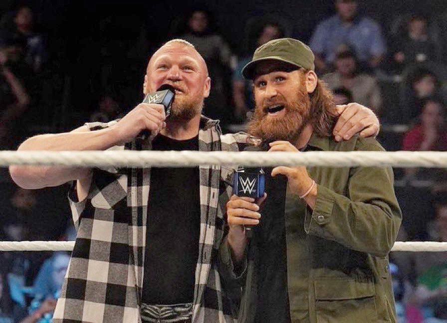 Sami Zayn has been on-screen with Brock Lesnar and Roman Reigns recently