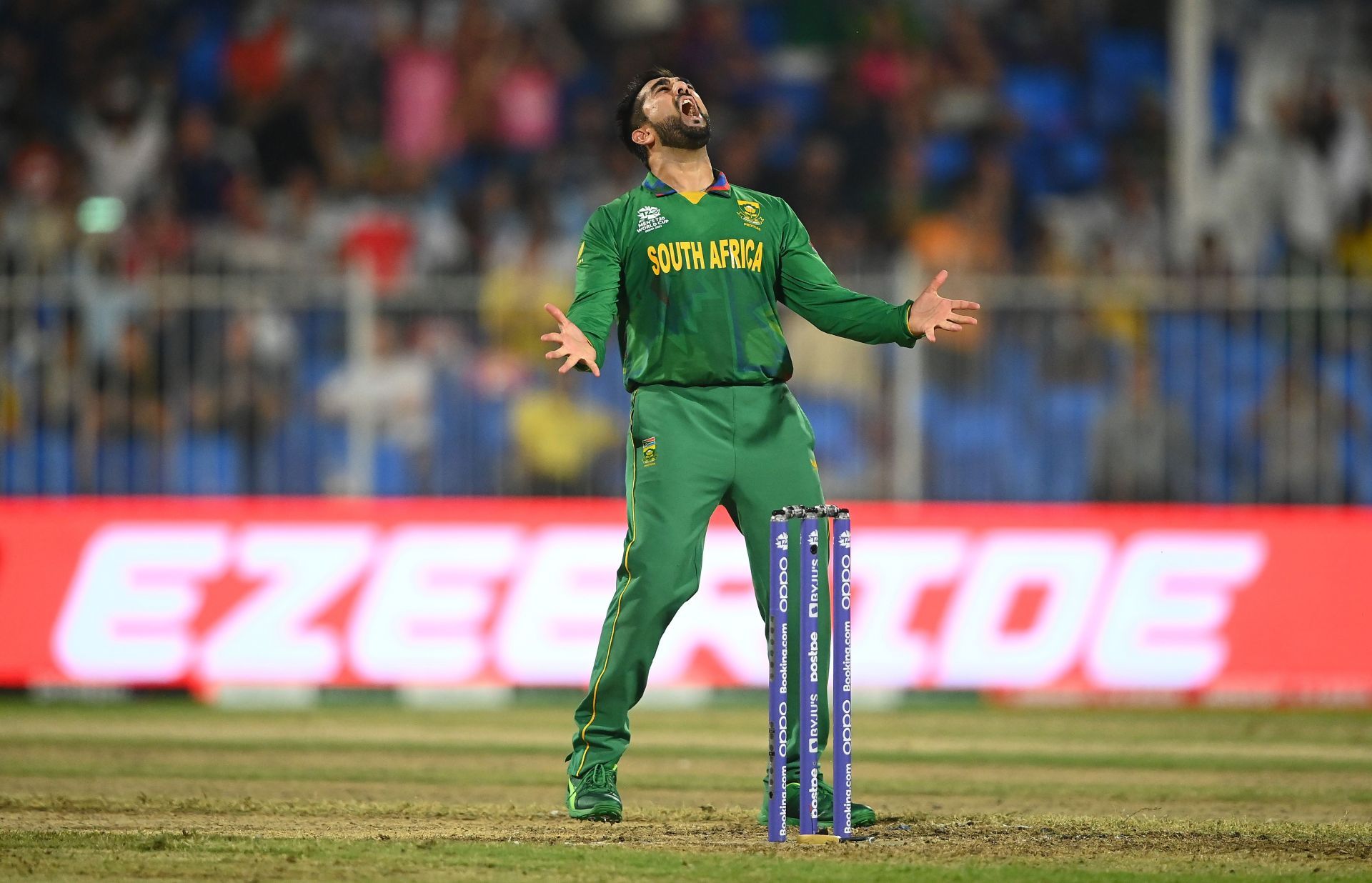 Tabraiz Shamsi registered his career-best ODI figures against Sri Lanka. Pic: Getty Images