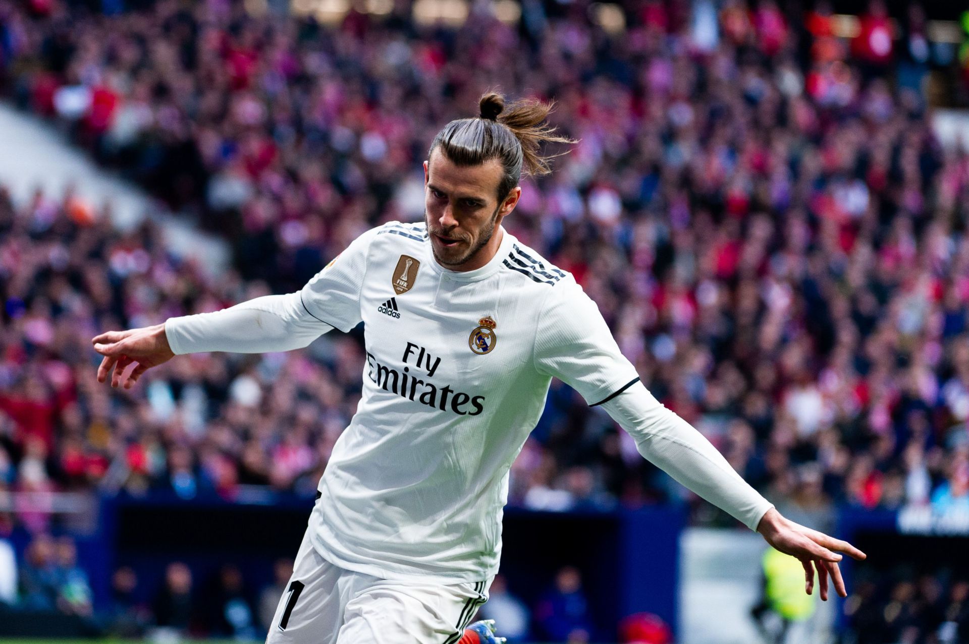 Gareth Bale celebrating scoring a goal for Real Madrid