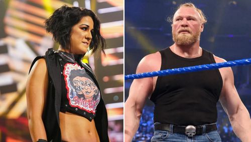 WWE Superstars Bayley and Brock Lesnar