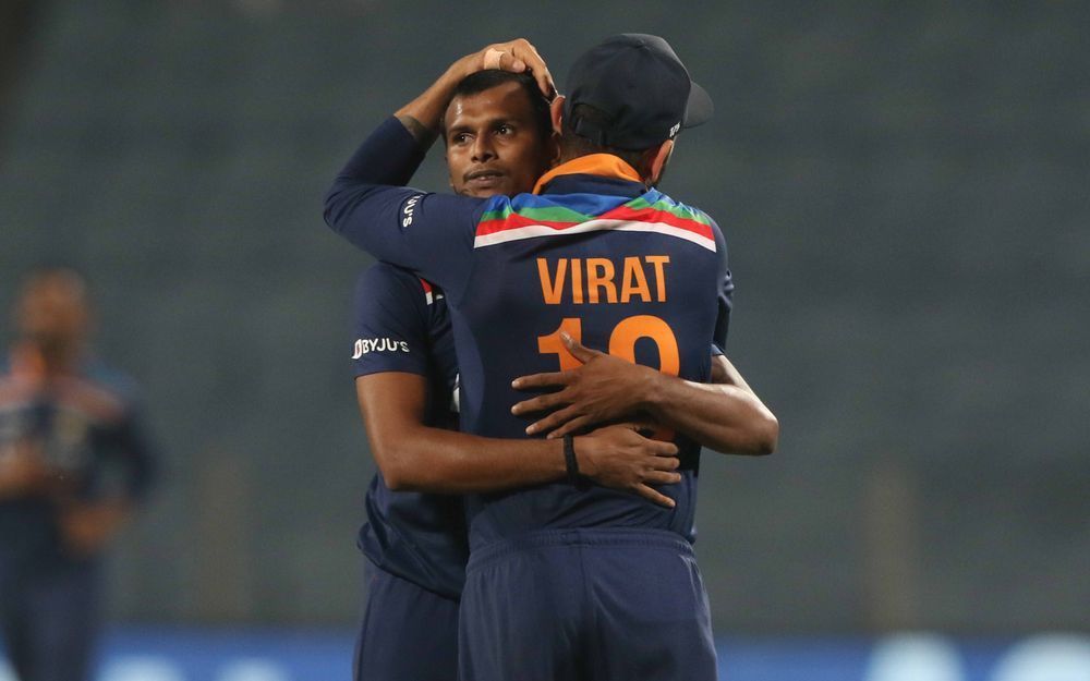 T Natarajan defended 14 runs off the last over in Virat Kohli's final game as Indian ODI skipper (Image Courtesy: BCCI)