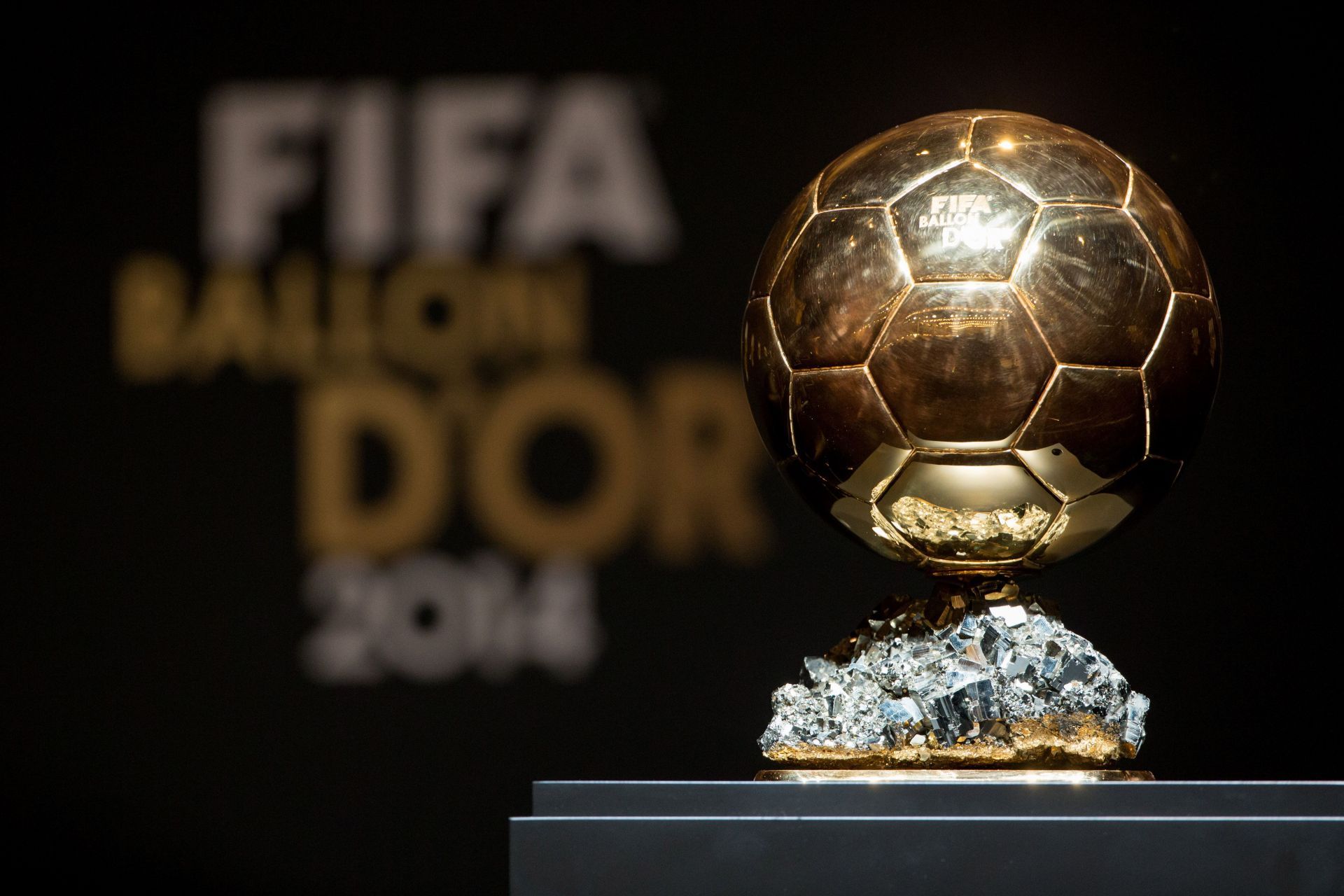 FIFA Ballon d&#039;Or trophy at the Ballon d&#039;Or Gala 2014