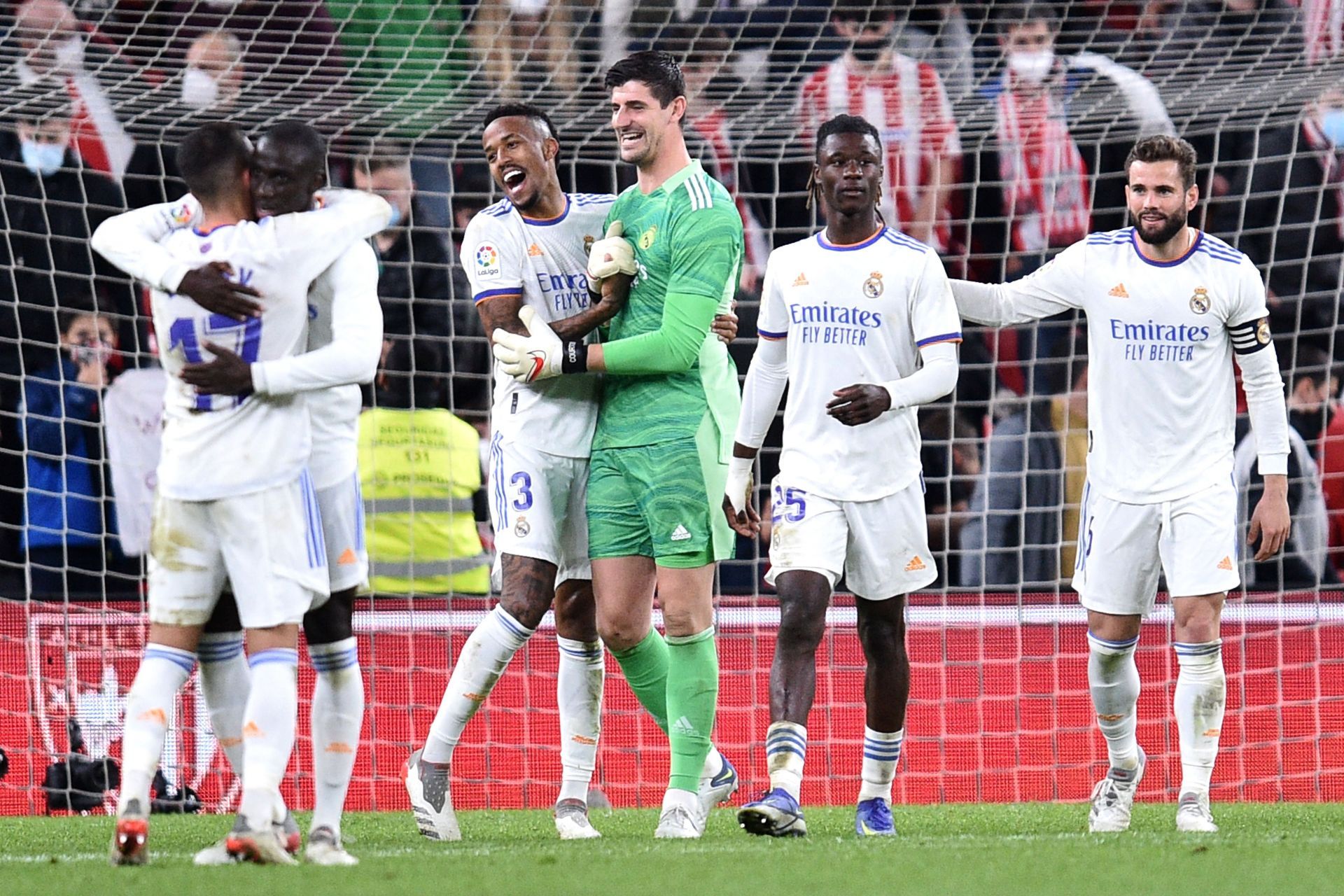 Real Madrid player rejoice after winning against Athletic Bilbao