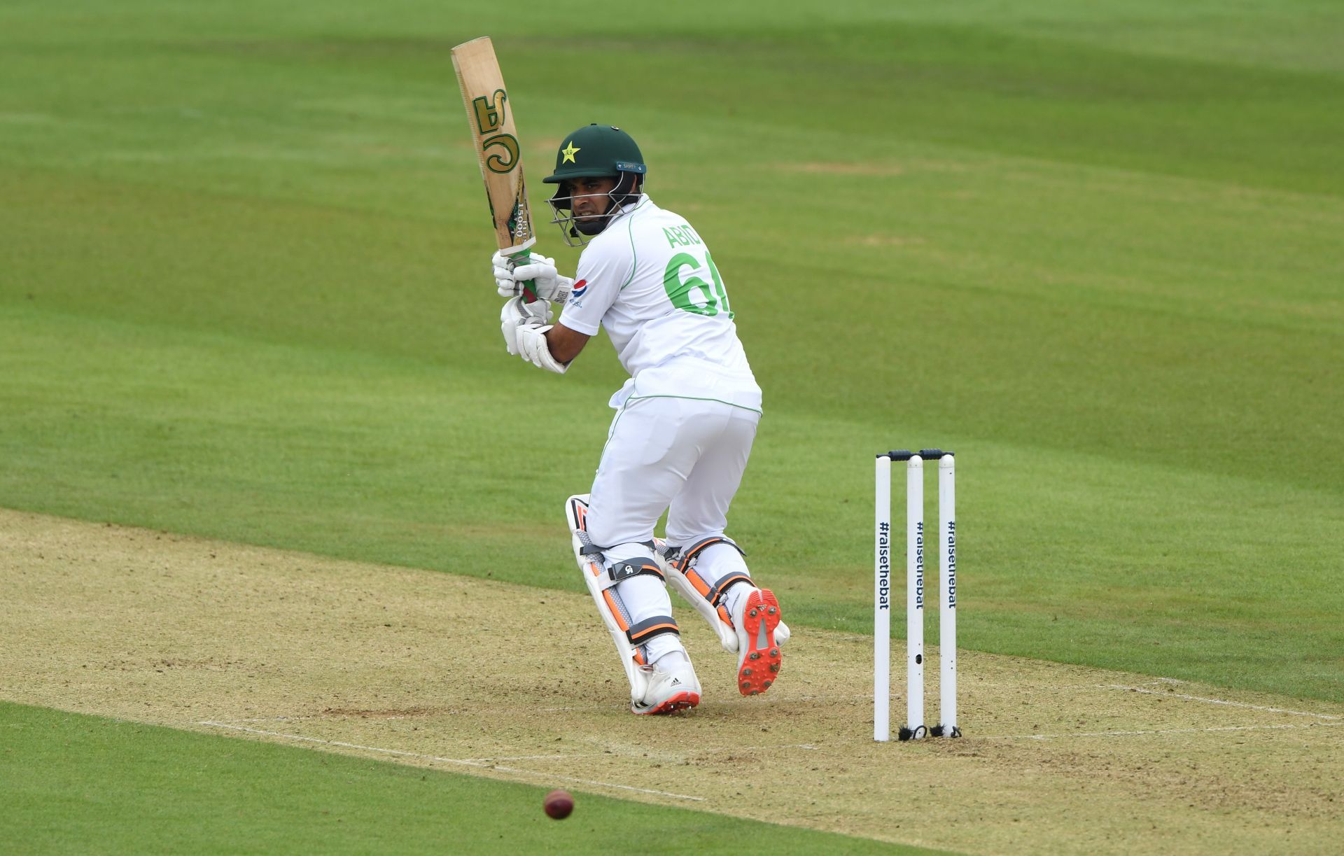 Abid Ali in action for Pakistan.