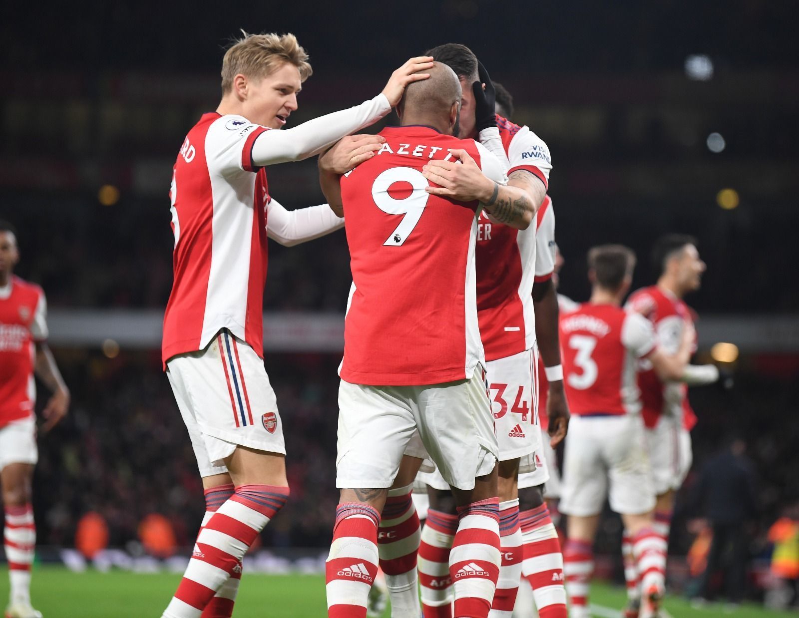 Arsenal recorded a 2-0 win against West Ham in the Premier League.