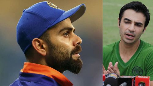 Salman Butt reacts to Virat Kohli (R)'s ODI captaincy sacking.