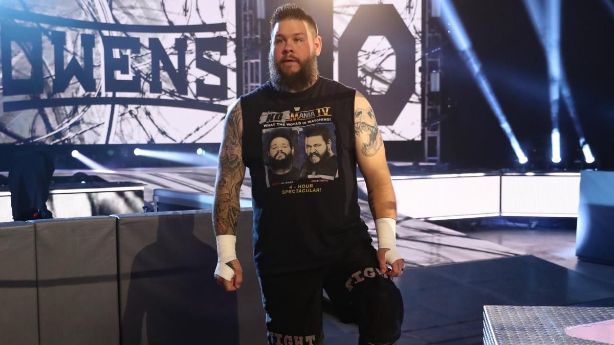 Kevin Owens before his match against Seth Rollins at WrestleMania 36