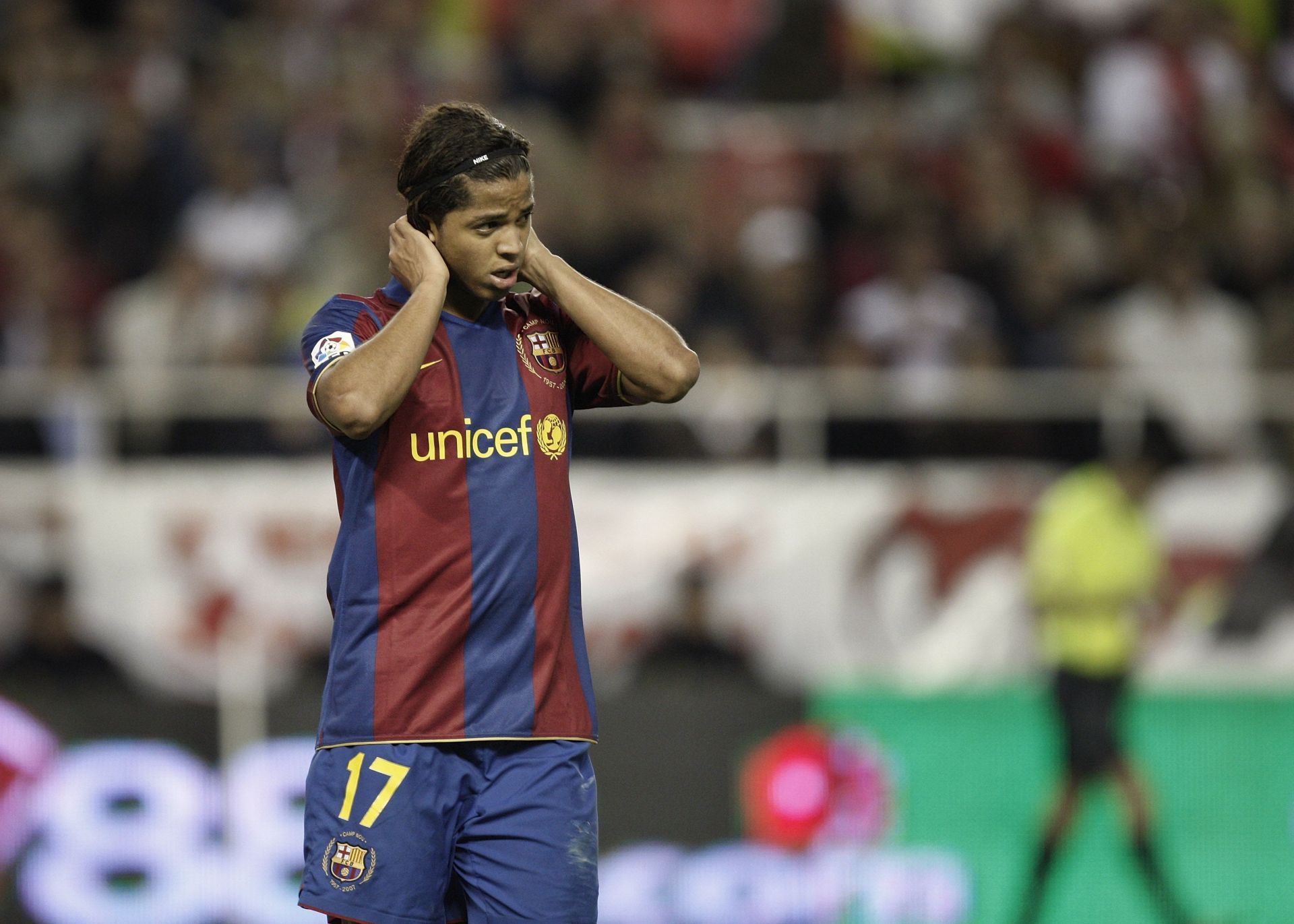 Giovani Dos Santos in action for FC Barcelona