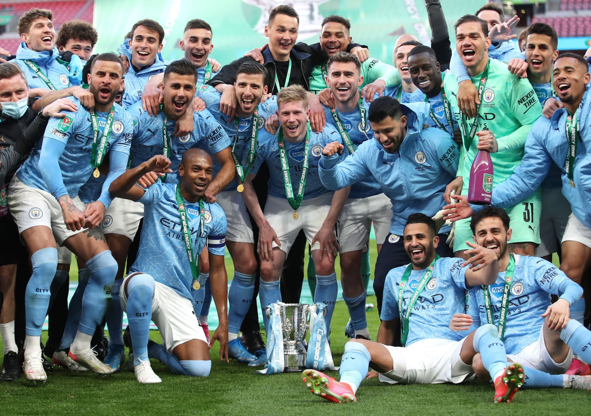 Manchester City 2020-21 squad (Image via Reuters)