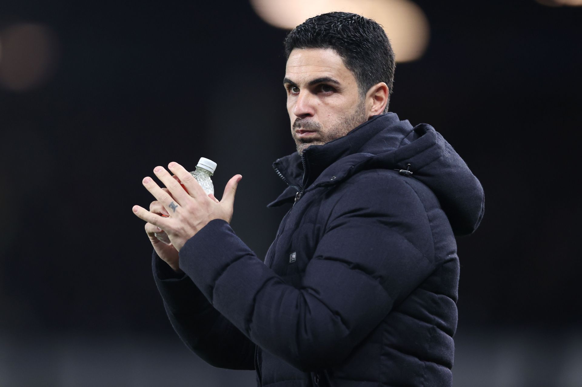 Arsenal manager Mikel Arteta during his side&#039;s 2-1 loss to Everton.