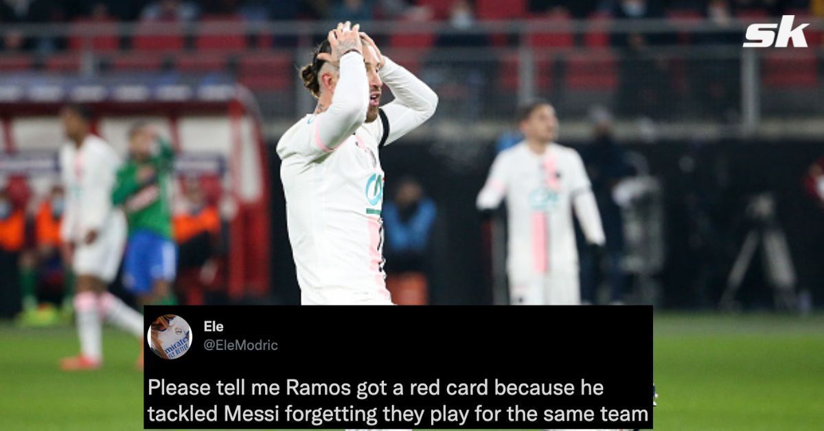 Twitter reacts to Sergio Ramos&#039; red card.