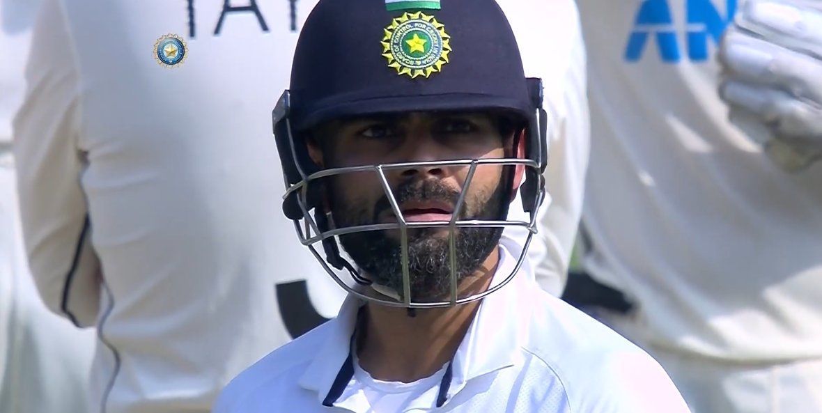  Virat Kohli couldn&#039;t believe his luck as he was dismissed for a duck