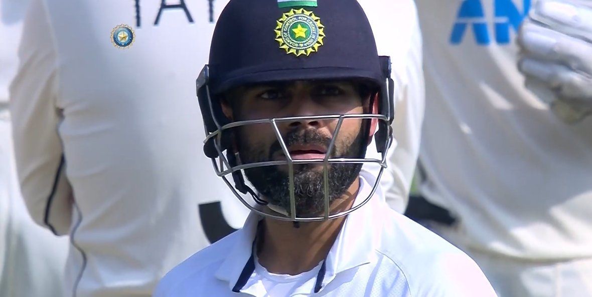  Virat Kohli couldn't believe his luck as he was dismissed for a duck