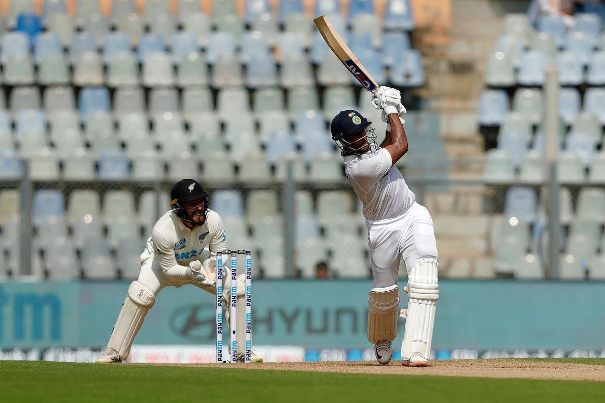 Mayank Agarwal scored a fighting hundred on Day 1 in Mumbai. Pic: BCCI