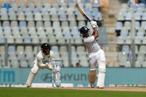 Mayank Agarwal scored a fighting hundred on Day 1 in Mumbai. Pic: BCCI