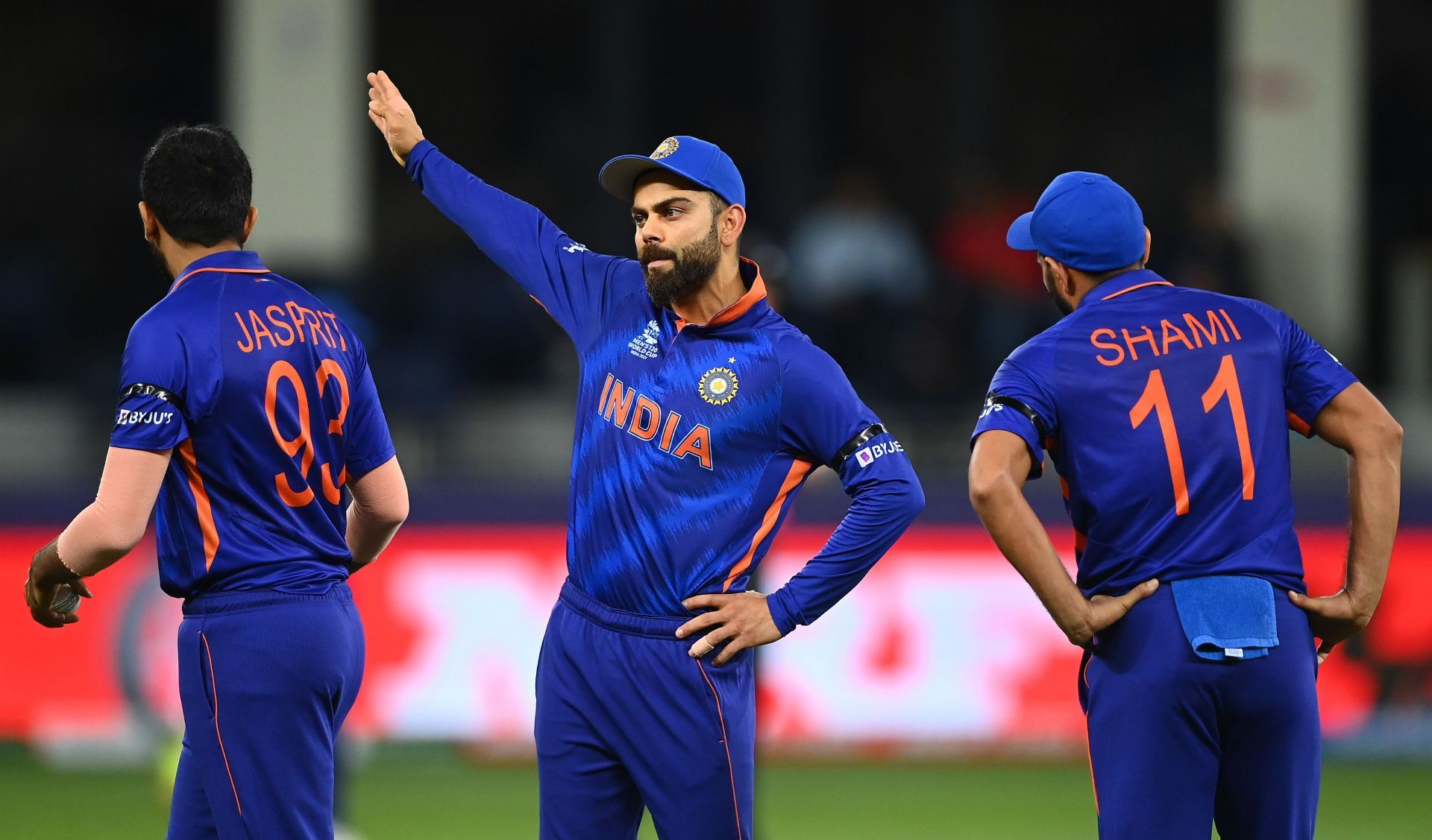 Virat Kohli leading India during the T20 World Cup. Pic: Getty Images