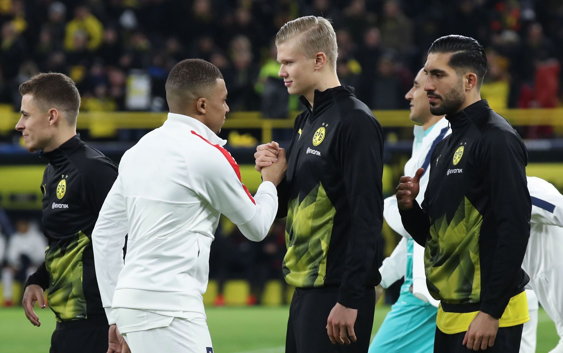 Kylian Mbappe (second left) and Erling Haaland (third left) are ready to take the mantle from Cristiano Ronaldo and Lionel Messi.