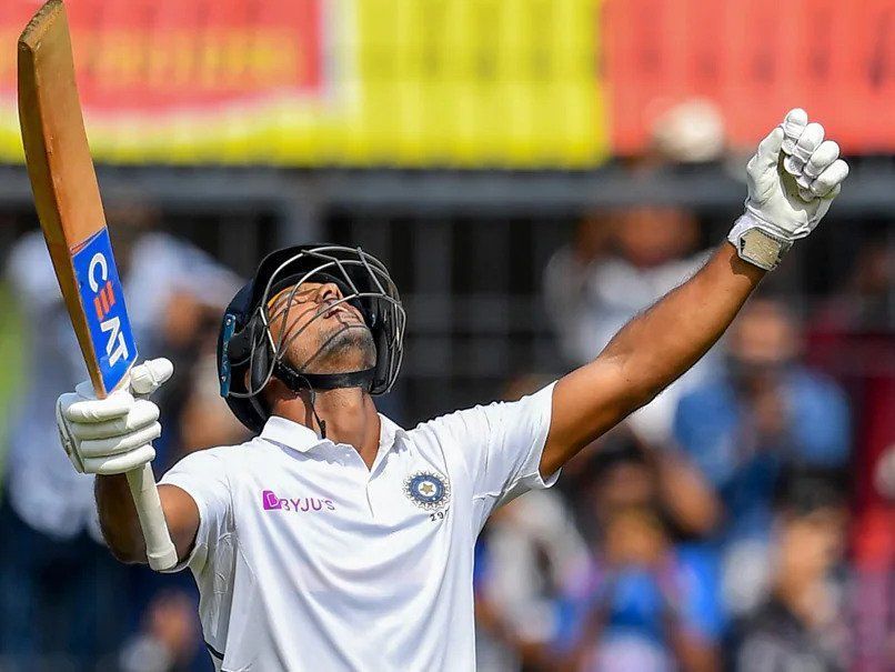 Mayank Agarwal brings up his fourth Test century with a magnificent knock in Mumbai (Credit: BCCI)