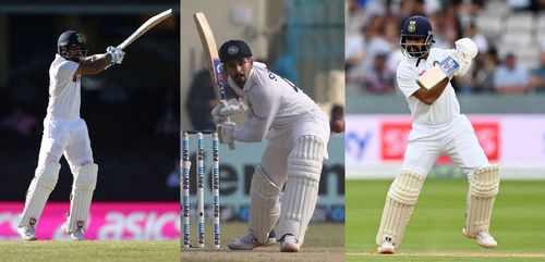 (L to R) Hanuma Vihari, Shreyas Iyer and Ajinkya Rahane. Pics: Getty Images