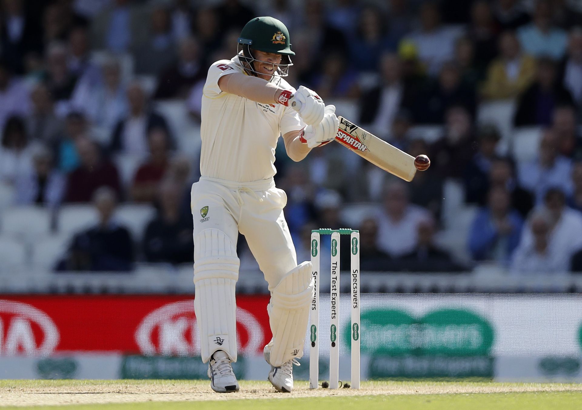 David Warner batting during Ashes 2019. Pic: Getty Images