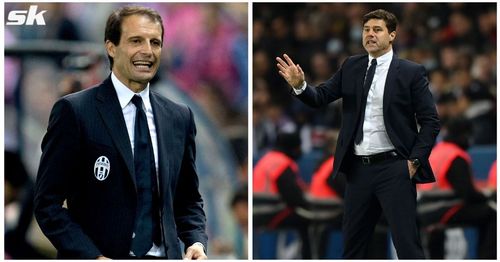 Juventus coach Allegri and PSG boss Pochettino