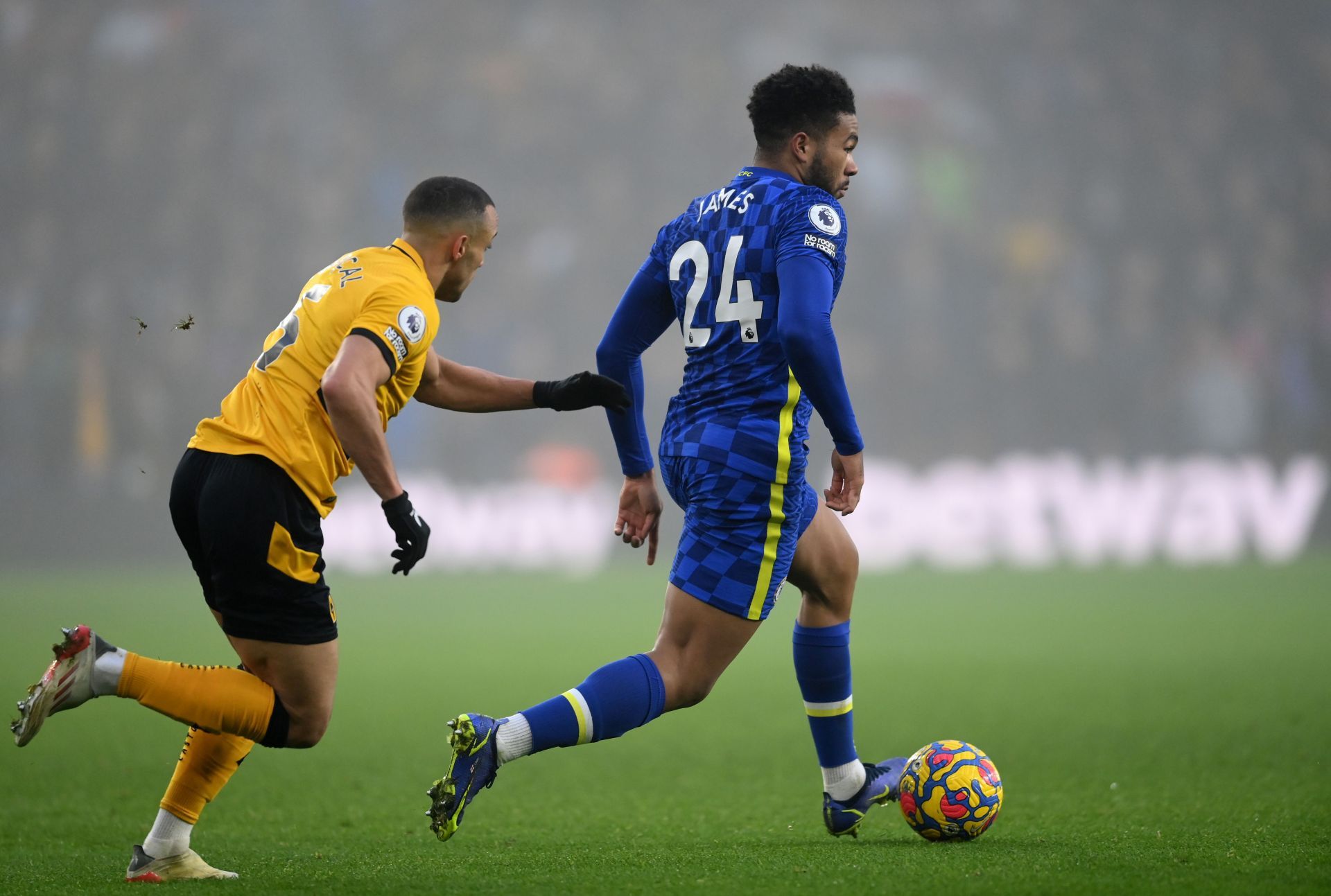 James in action for Chelsea