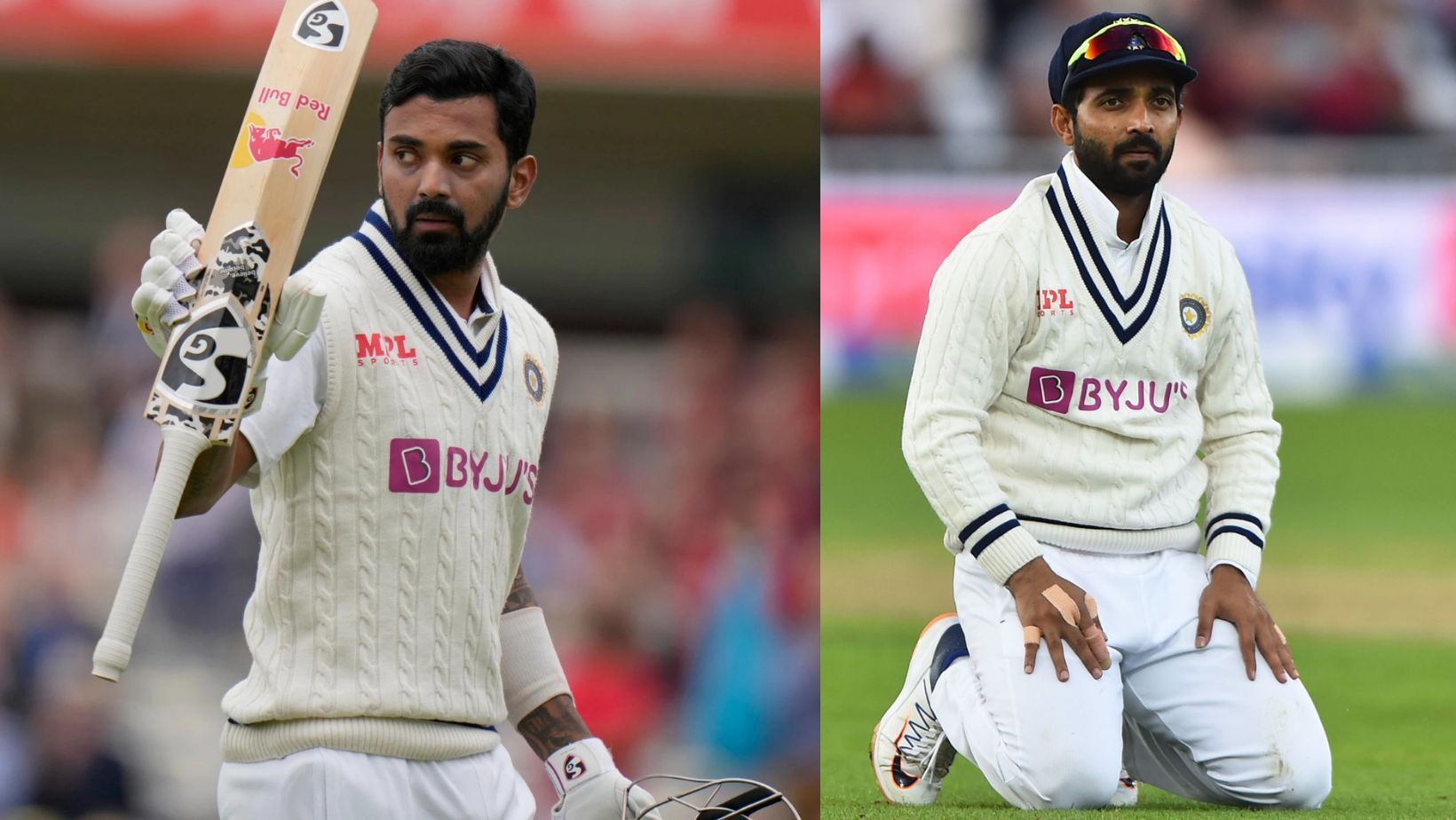 KL Rahul (L) set to jump past Ajinkya Rahane (R) to be India&#039;s vice-captain for South Africa Tests.