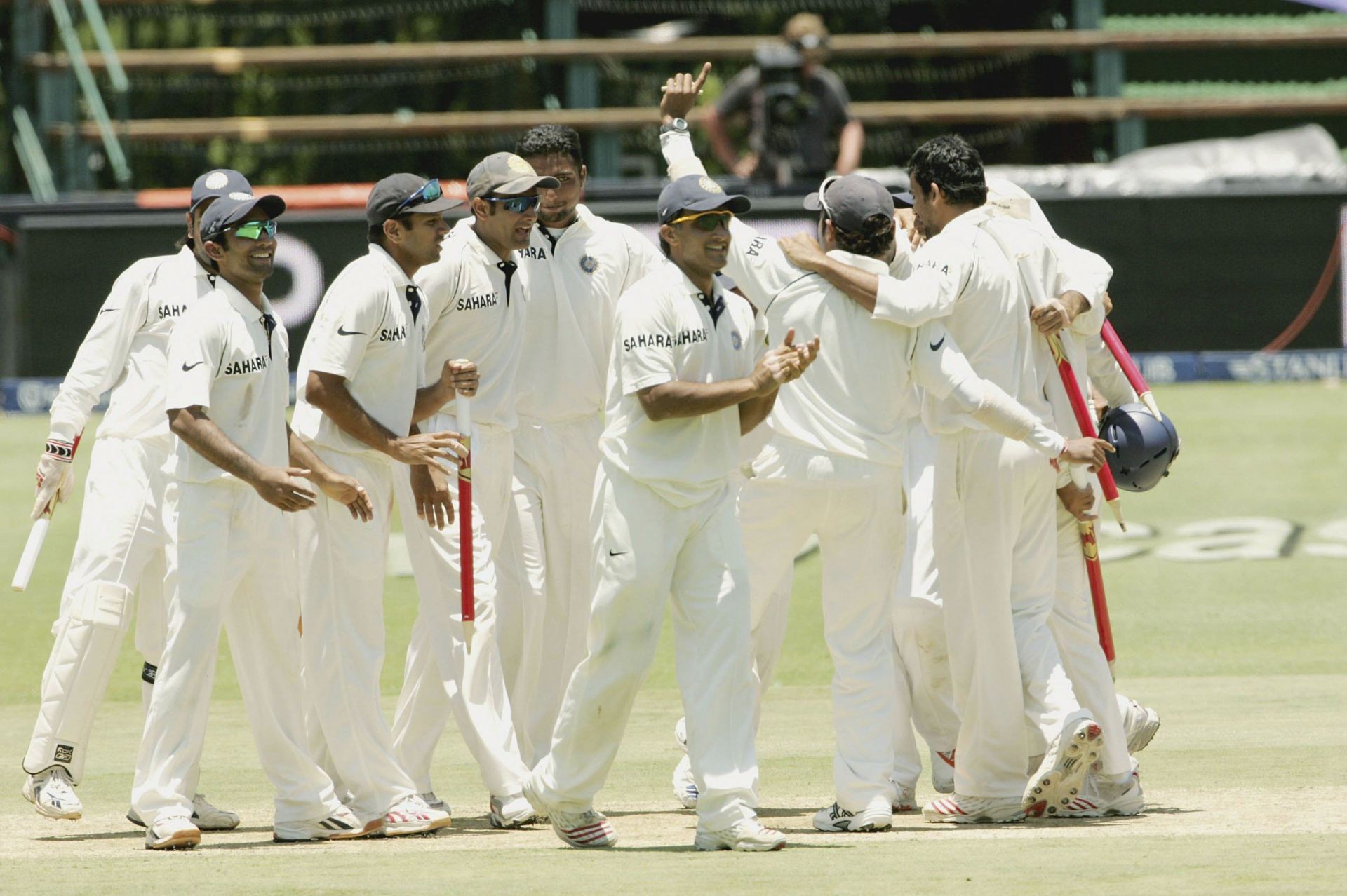 India celebrate their first-ever Test win in South Africa. Pic: Getty Images