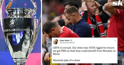 Manchester United fans accused UEFA of rigging the Champions League draw