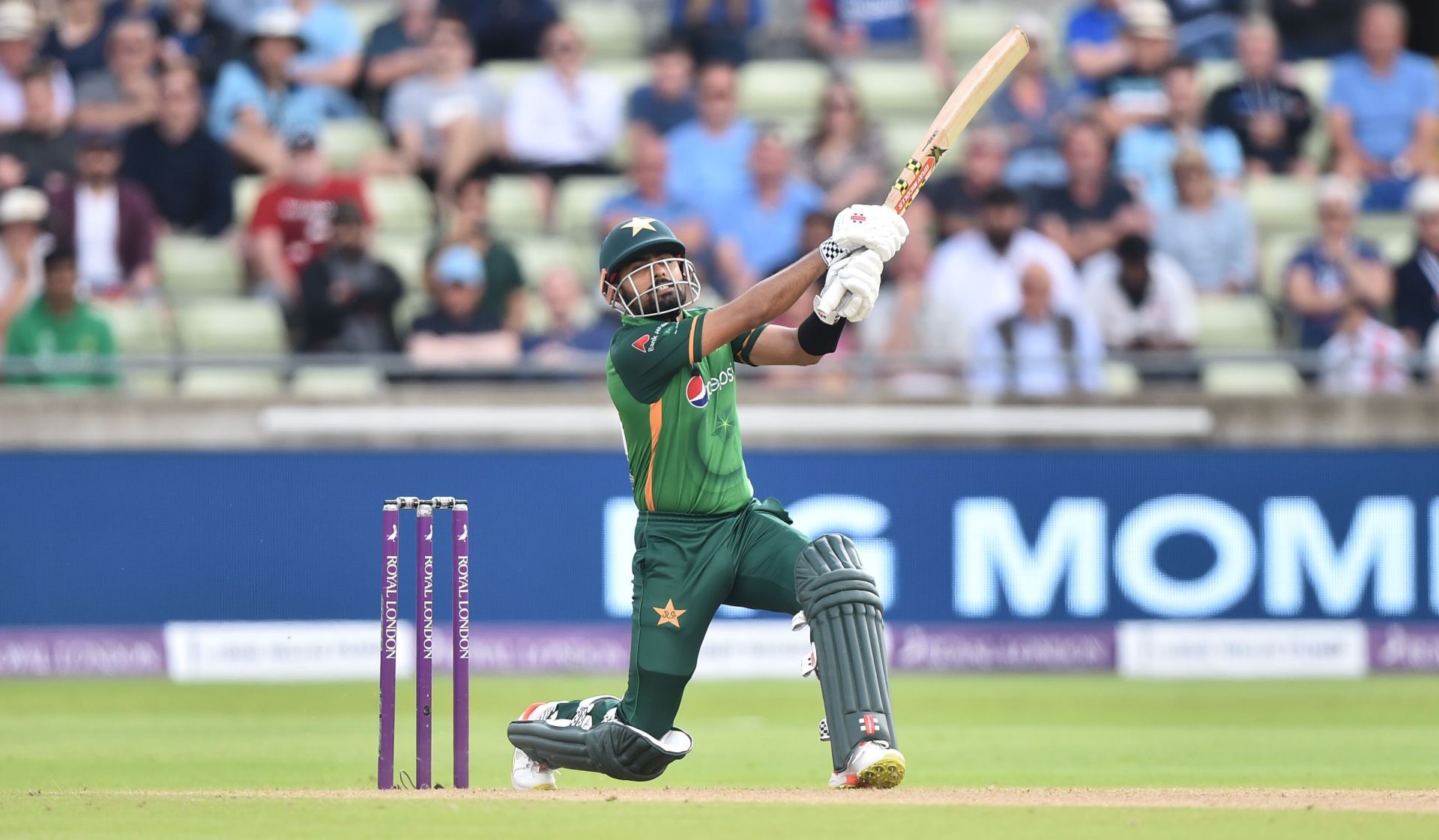 Babar Azam during the 3rd ODI against England. Pic: Getty Images