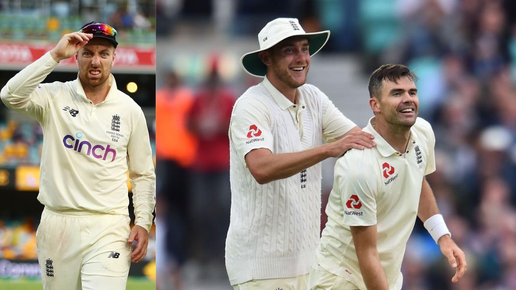 Jack Leach (L) might have to miss out to make way for one of James Anderson and Stuart Broad.