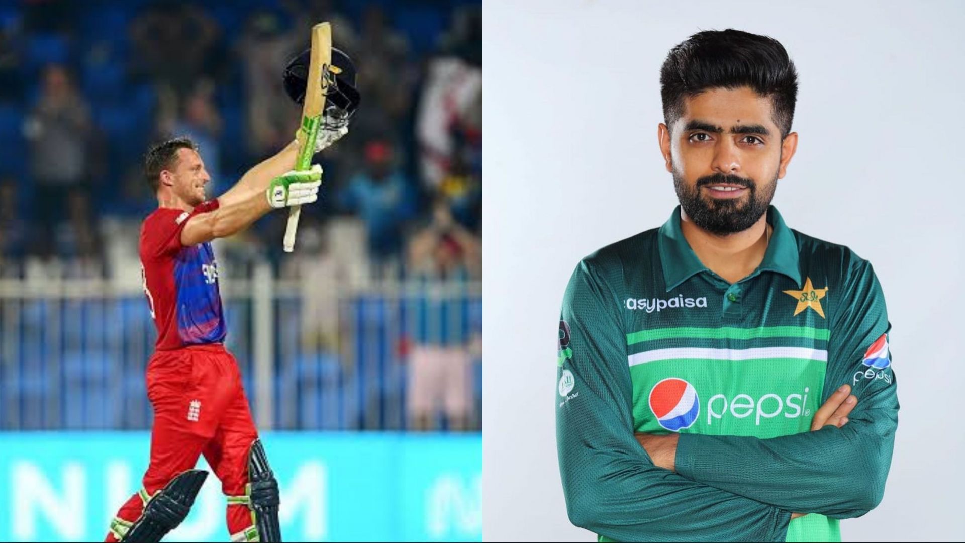 Jos Buttler (L) and Babar Azam were among the top-scorers in T20I cricket this year
