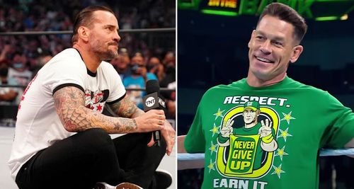 AEW star CM Punk and WWE veteran John Cena