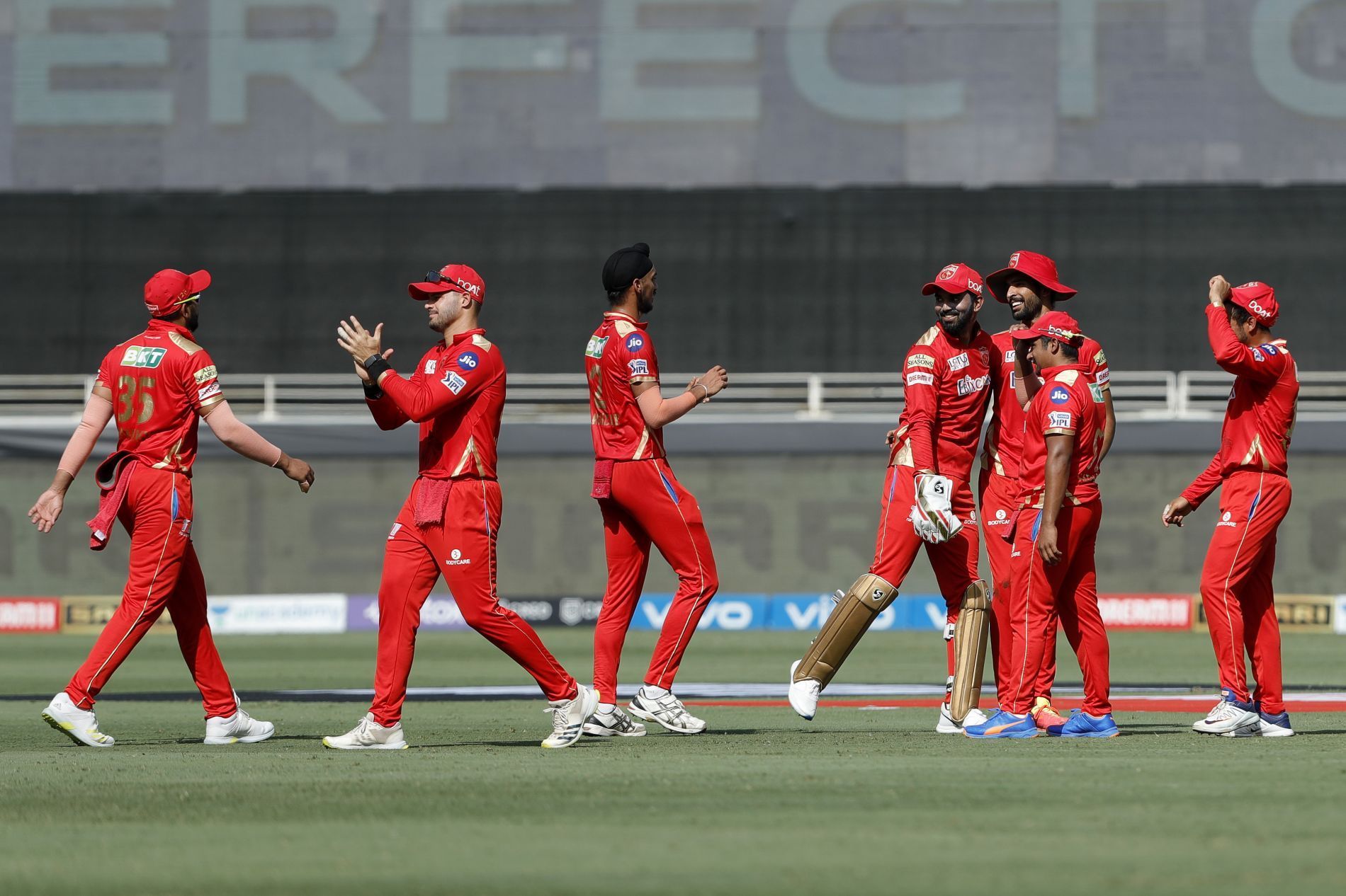 Punjab Kings (PBKS) in action during IPL 2021. Pic: IPLT20.COM