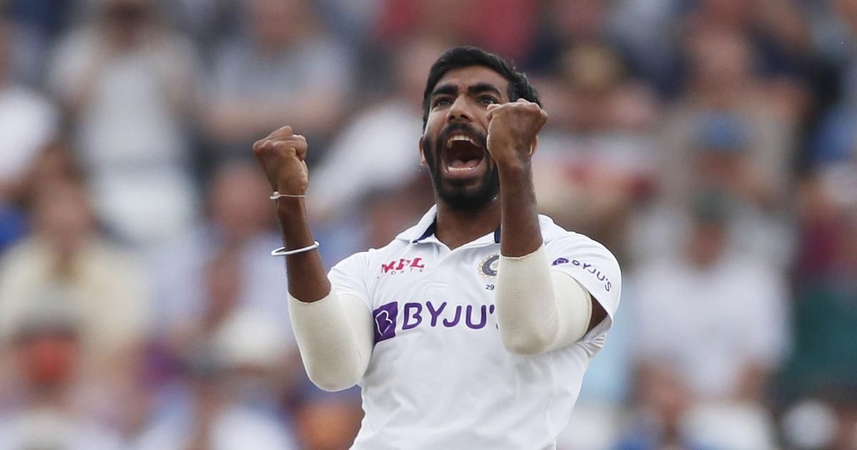 Jasprit Bumrah celebrating one of his wickets