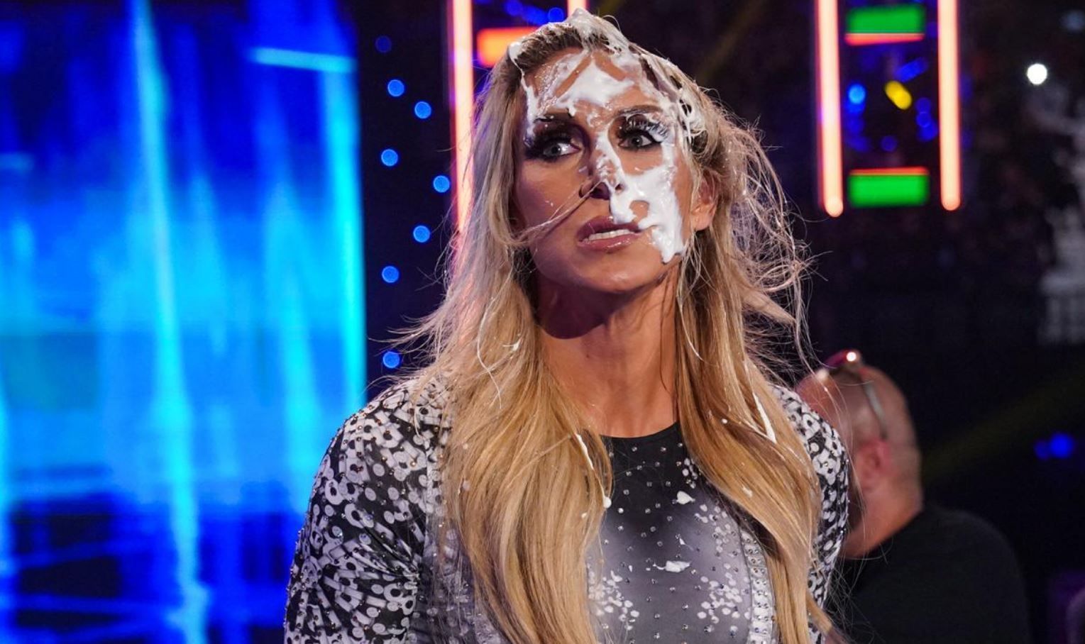 Charlotte Flair was furious after being smacked in the face with a pie