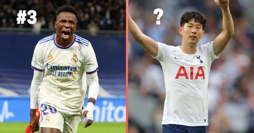 Real Madrid's Vinicius Jr. and Tottenham Hotspur's Son Heung-min