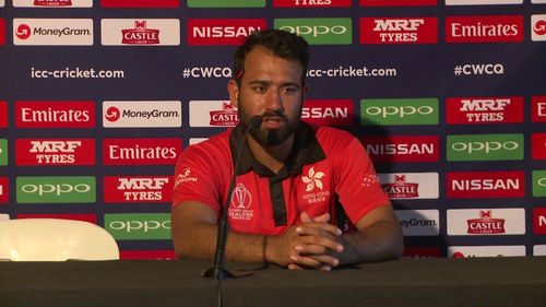 Hong Kong's Babar Hayat during a press conference - Image: ICC