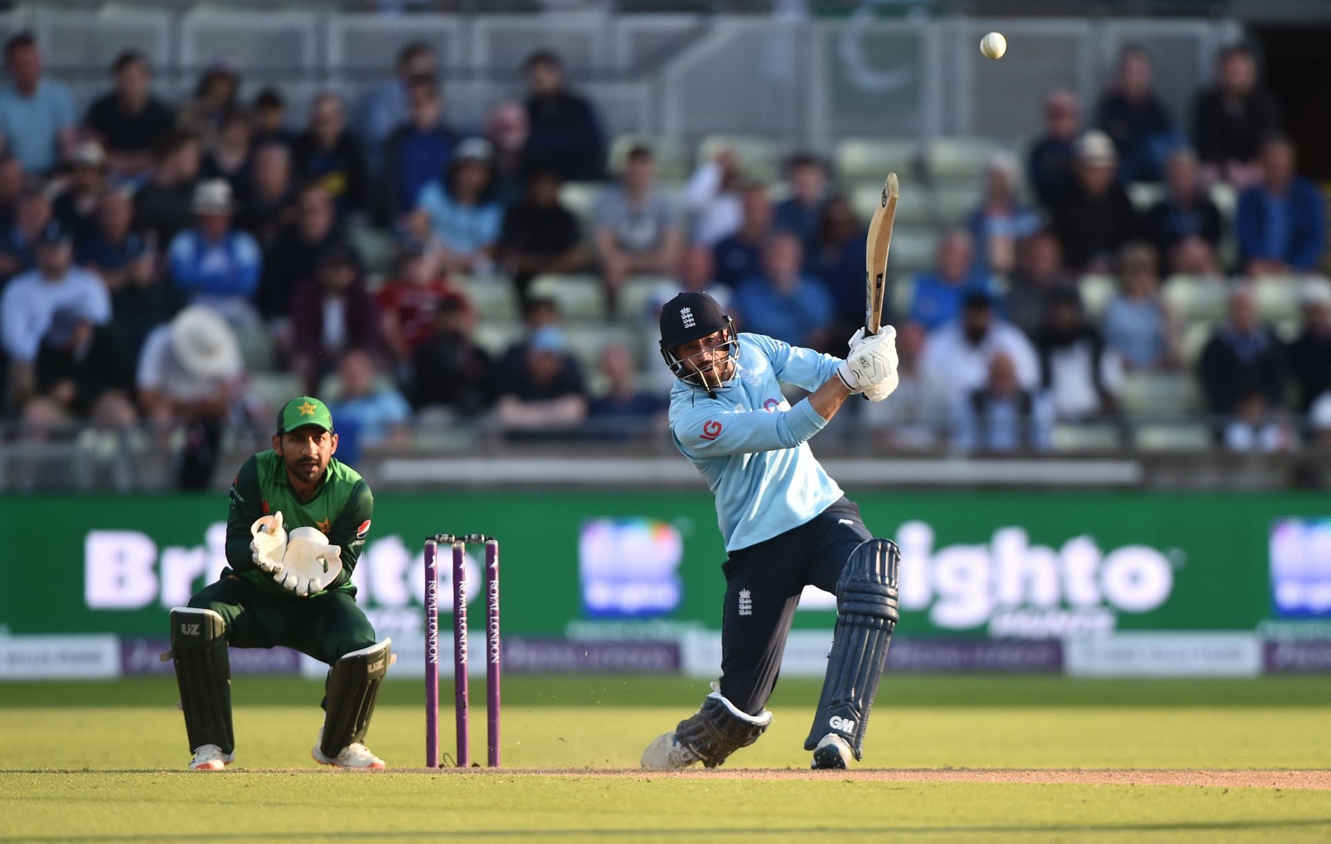 James Vince lofts one during the 3rd ODI against Pakistan. Pic: Getty Images