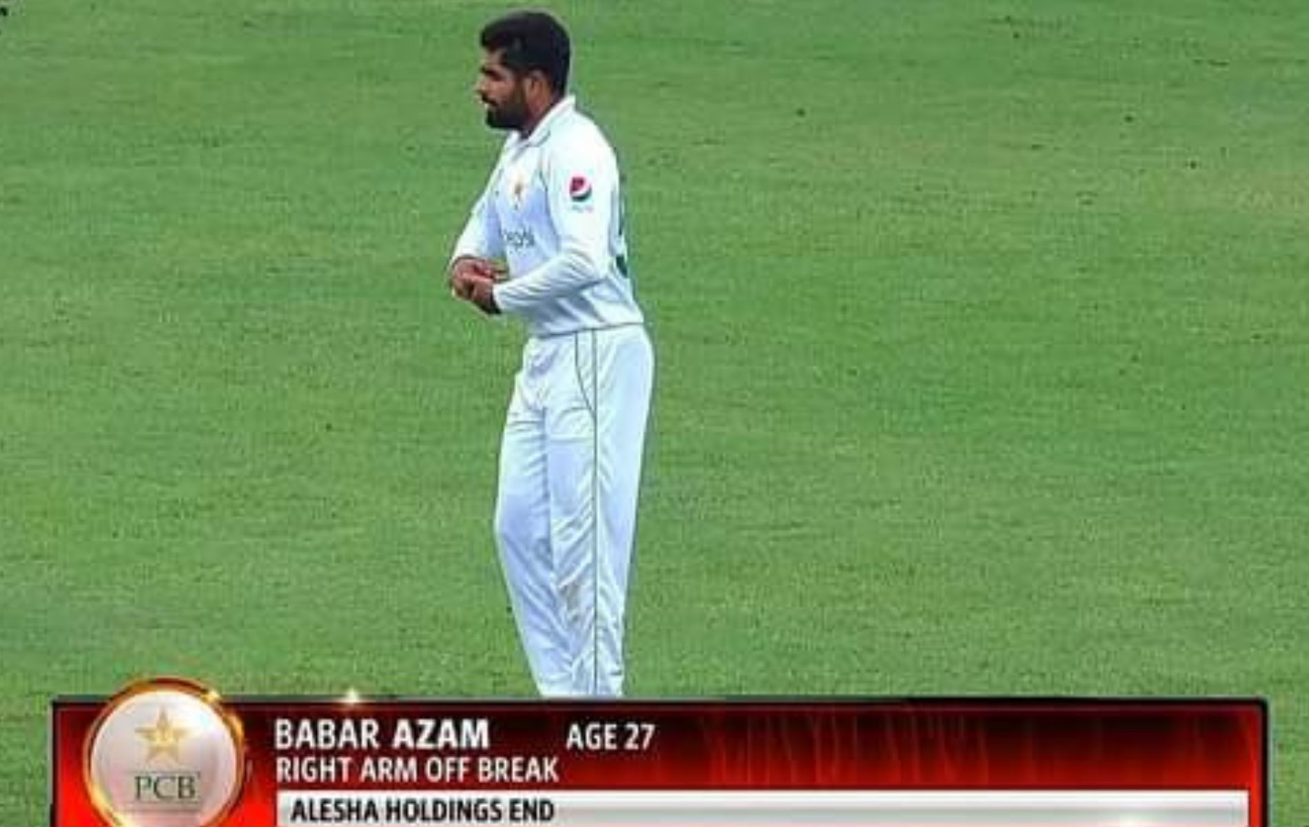 Babar Azam bowling against Bangladesh. (Image source: Twitter)