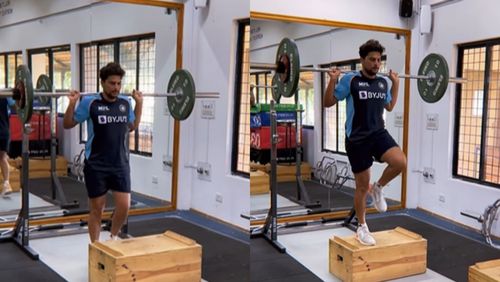 Snippets from Kuldeep Yadav's training session at the NCA.