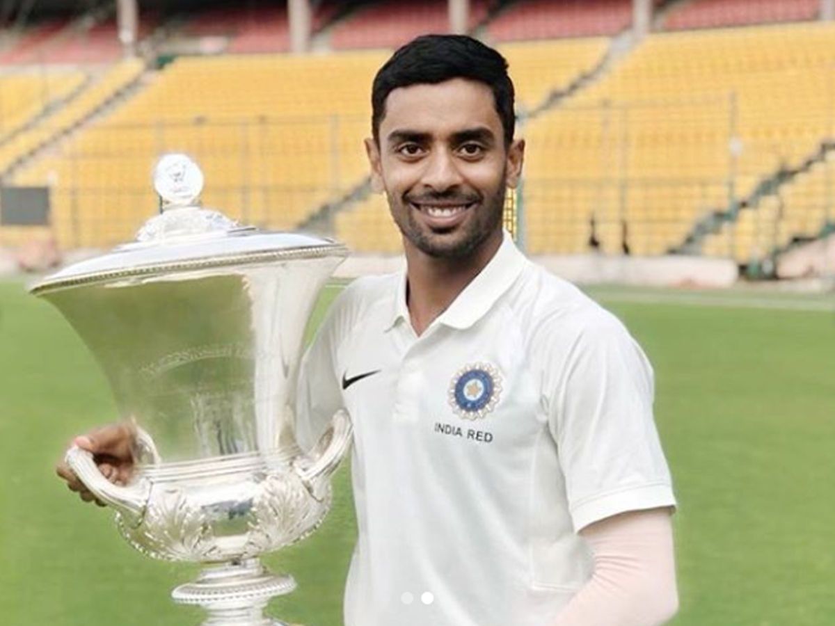 Abhimanyu Easwaran was the Player of the Match in the 2019/20 Duleep Trophy final for a stellar 153