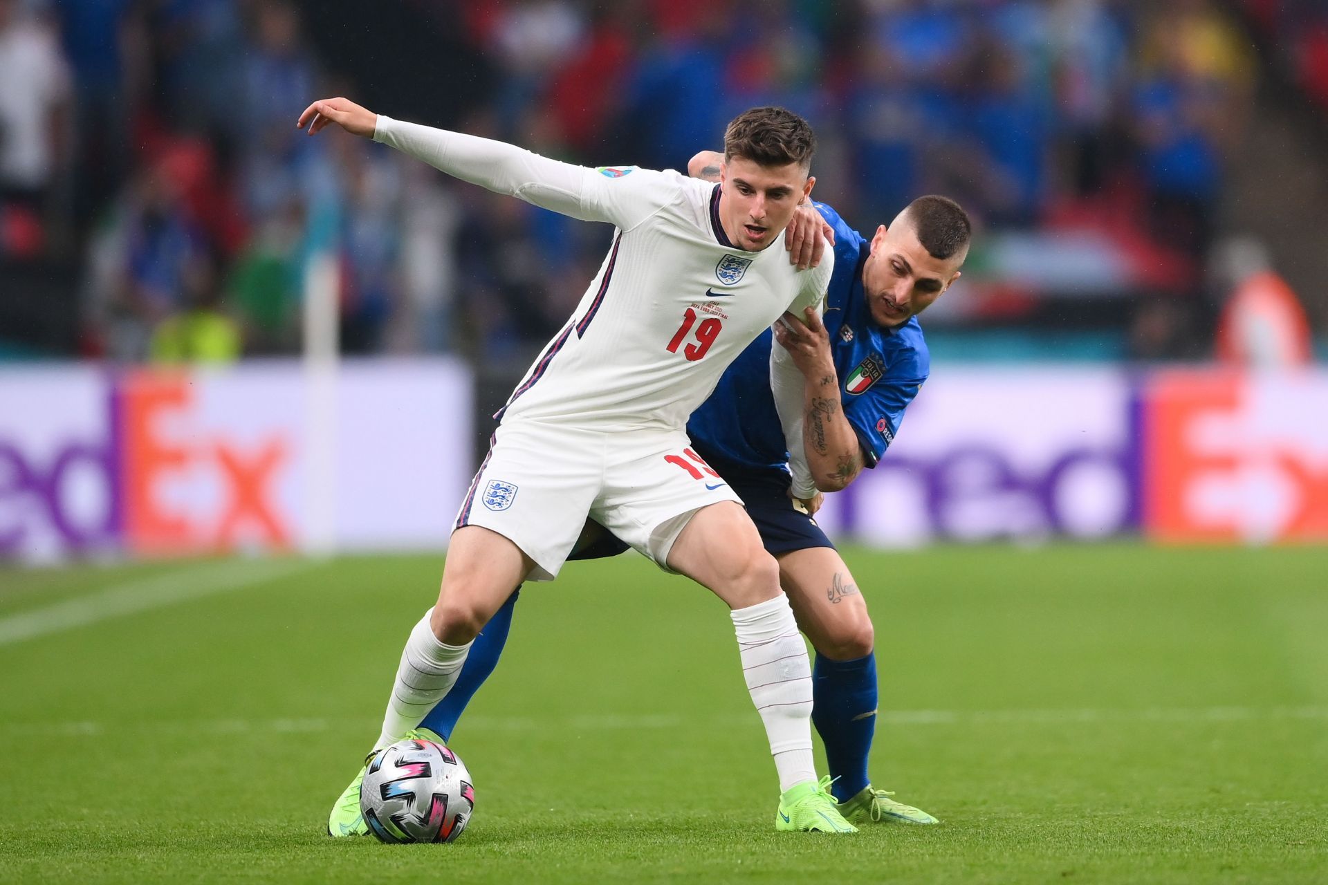 Chelsea star Mount in action for England