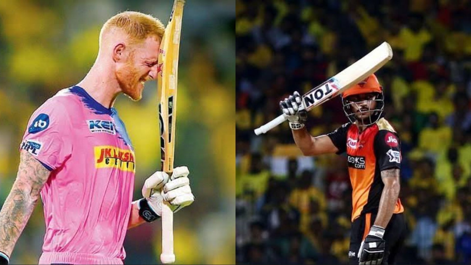 Ben Stokes (L) and Manish Pandey have been released ahead of IPL Auction 2022