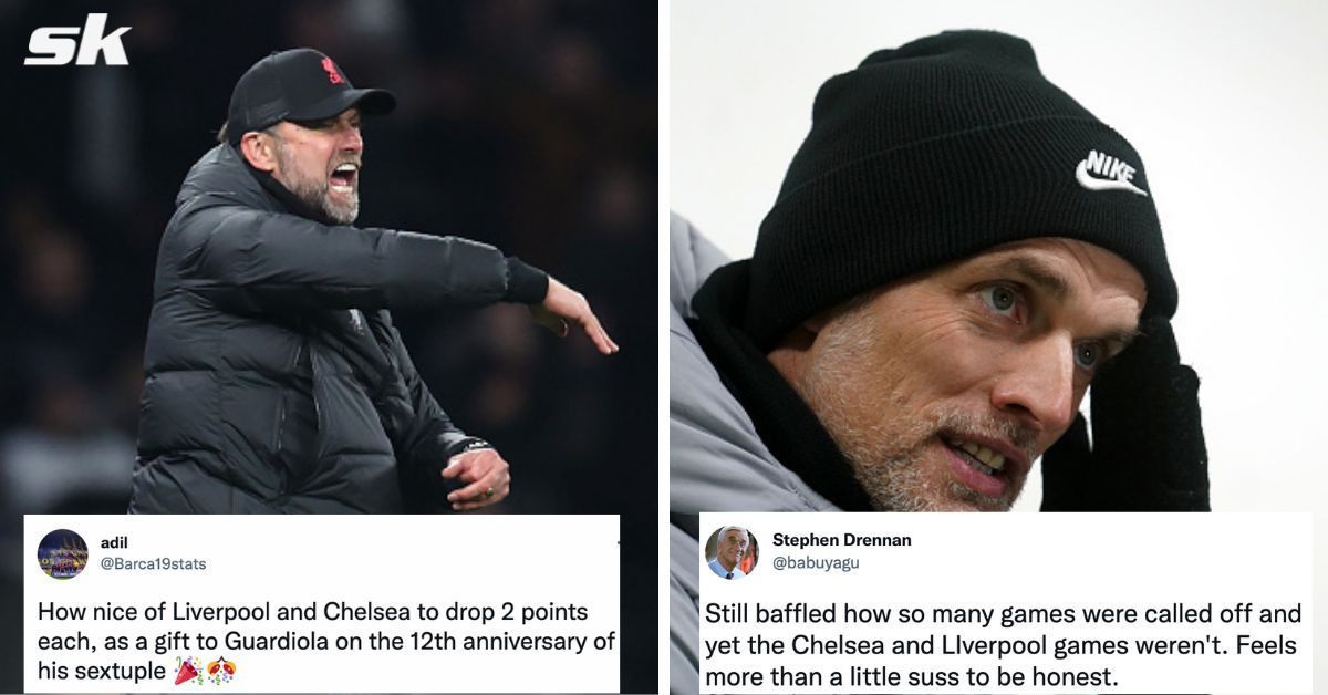 Twitter reacts after Chelsea and Liverpool drop points in the Premier League.