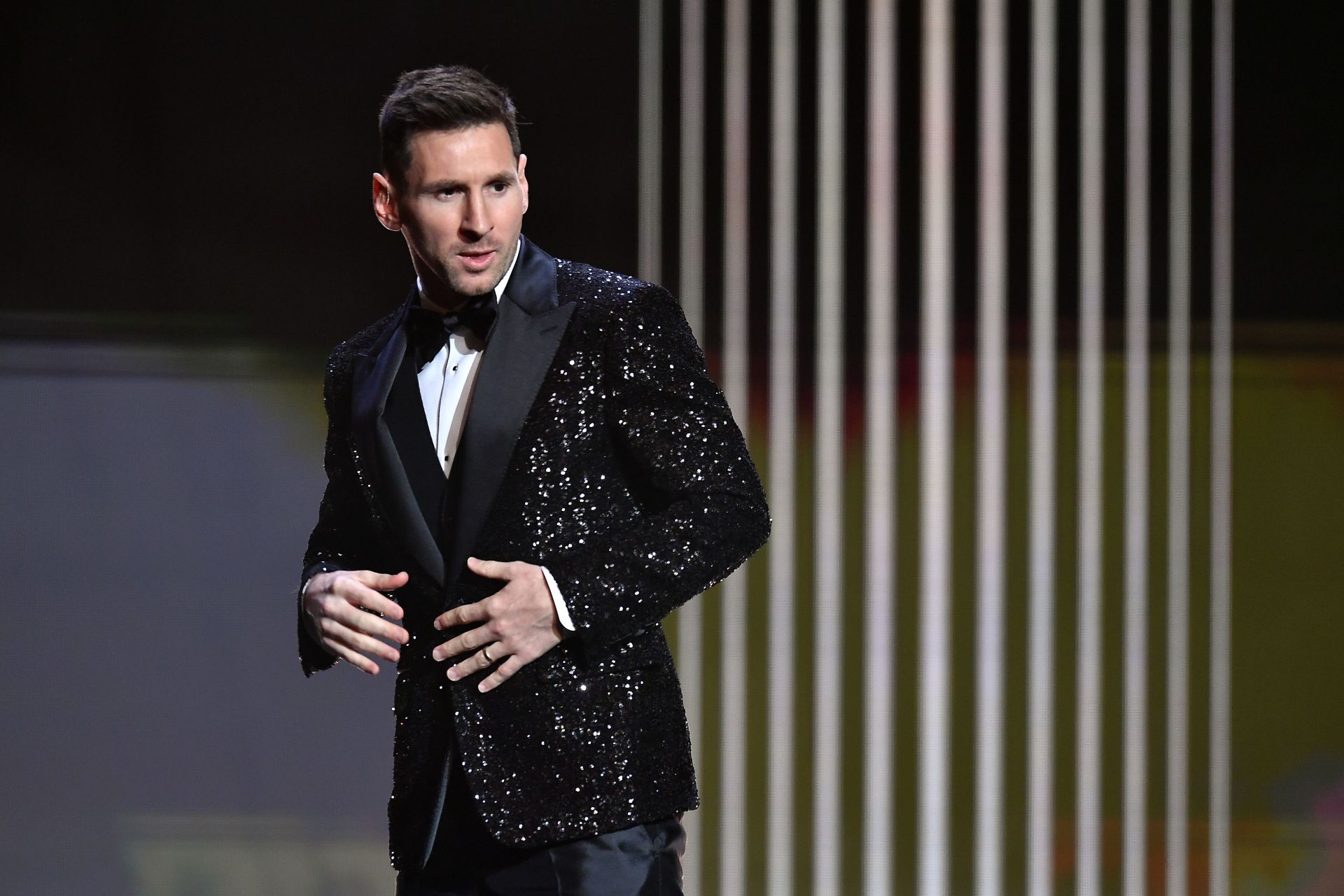 Lionel Messi at the 65th Ballon D&#039;Or ceremony: Theatre Du Chatelet In Paris