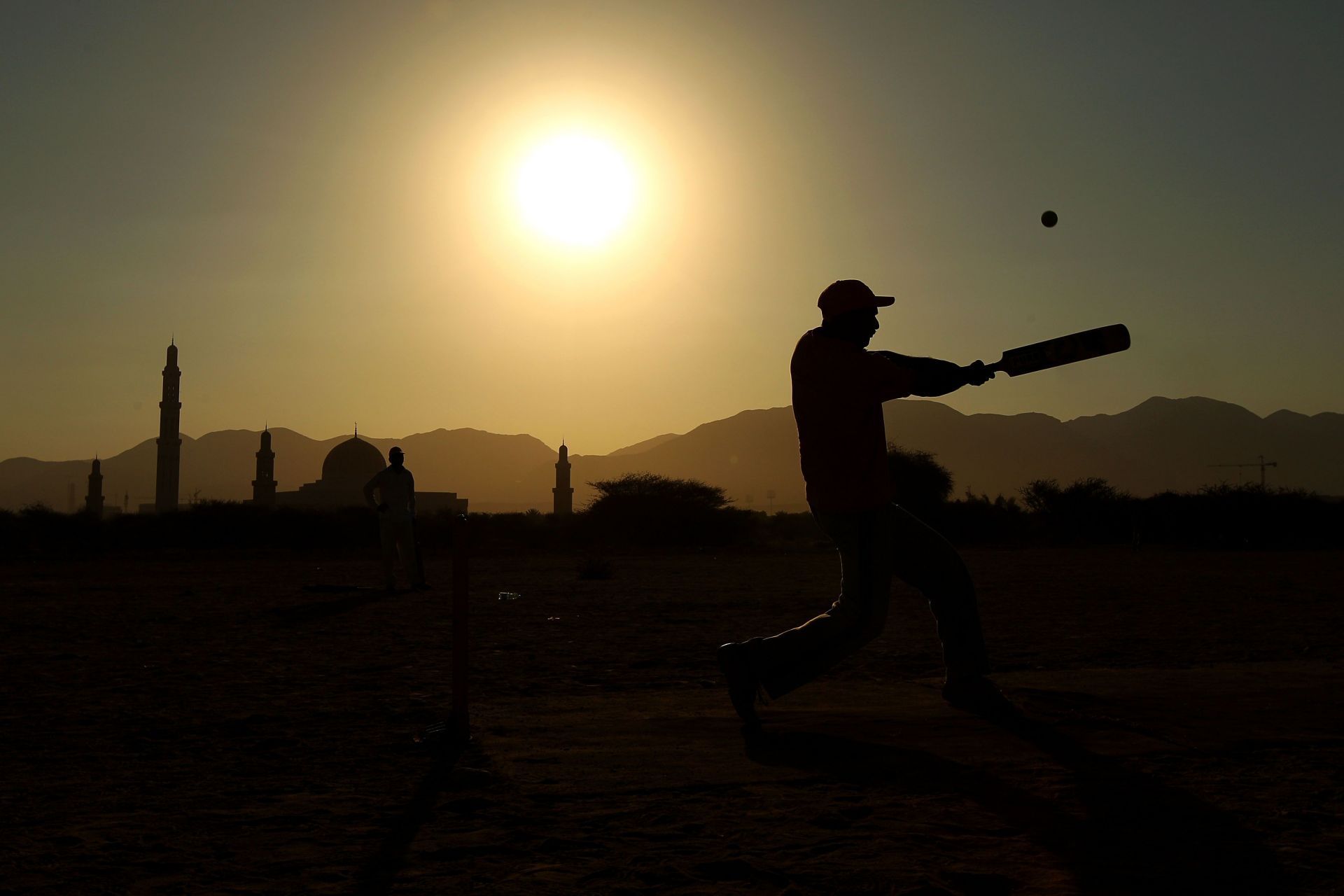 A snap from Local Cricket In Muscat, Oman