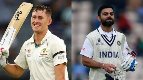 Marnus Labuschagne (L) and Virat Kohli went in opposite directions in the latest ICC men's Test rankings.