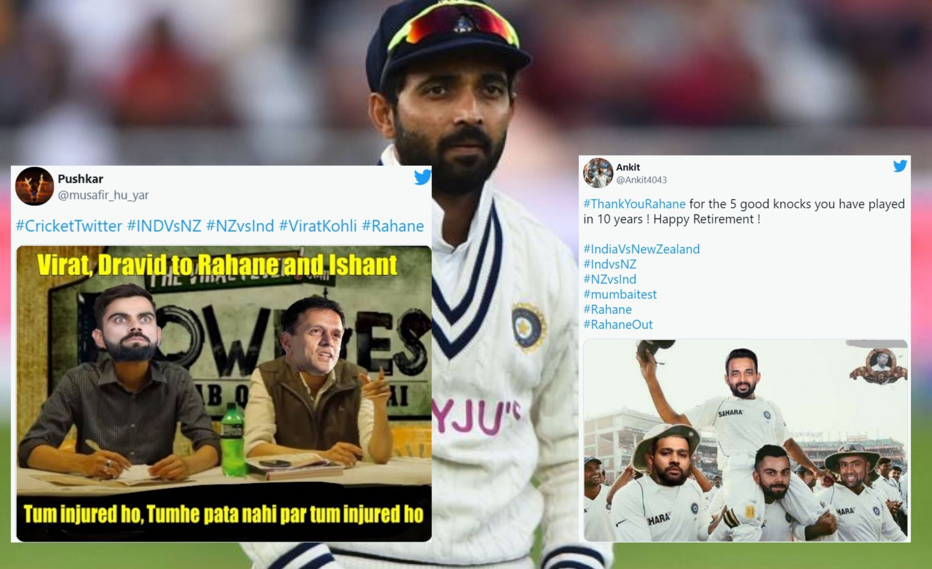 Fans express their doubts over the authenticity of Ajinkya Rahane&#039;s injury
