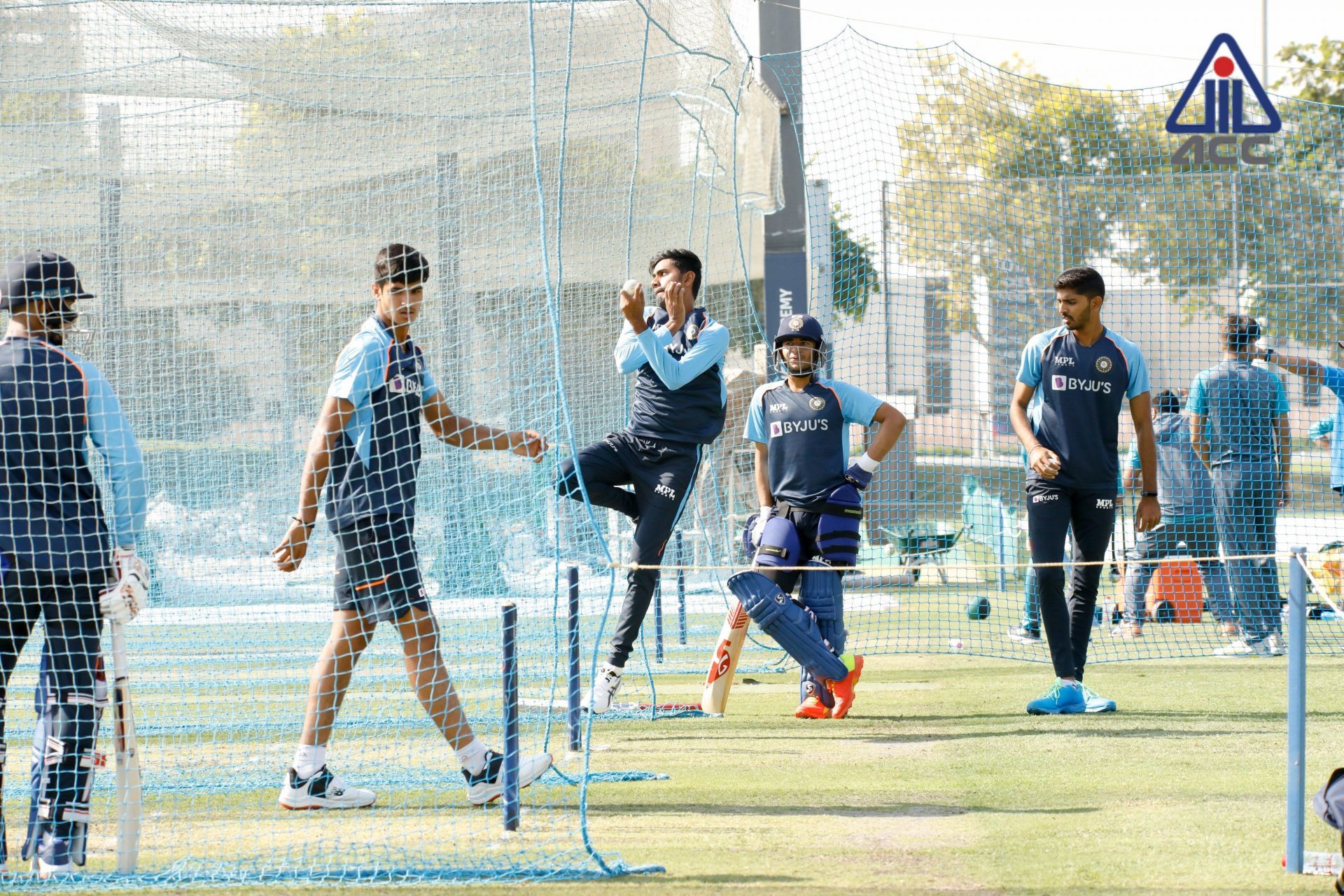 India U-19 players practice at the nets ahead of the Asia Cup in the UAE. (PC: Asian Cricket Council)